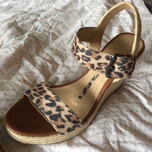 Cheetah print wedges