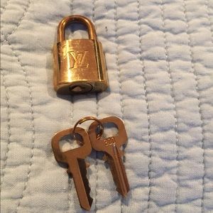 Authentic Louis Vuitton Padlock and 2 Key