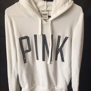 Hooded sweatshirt white from pink collection