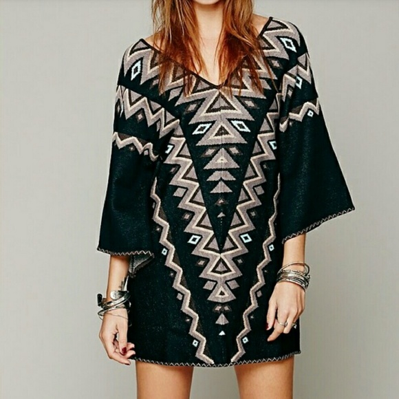 Free People Kilm Wildheart Sweater Dress tunic top