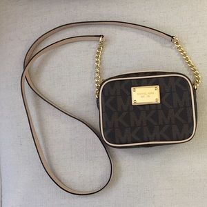Michael Kors Purse / Crossbody Bag - Brown & Gold