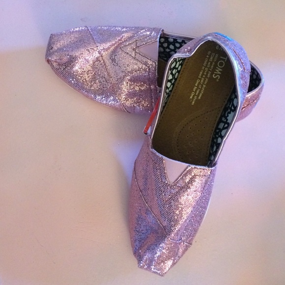 TOMS Sparkly Glitter Pink Classic Shoe