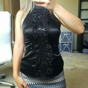 $$ Final price! Bebe gorgeous sequin silk top $$