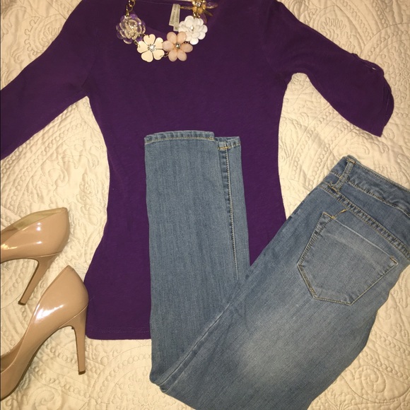 Skinny jeans and top