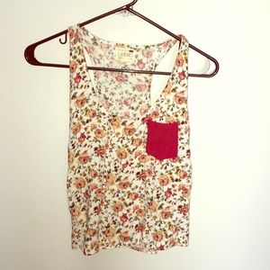 LA HEARTS floral pocket tank