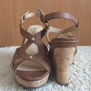 🎈Price cut 🎈Guess, brown wedges, size 6.5