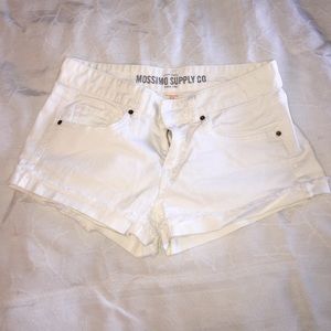 White Jean shorts