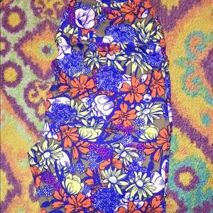 Yoga band floral leggings