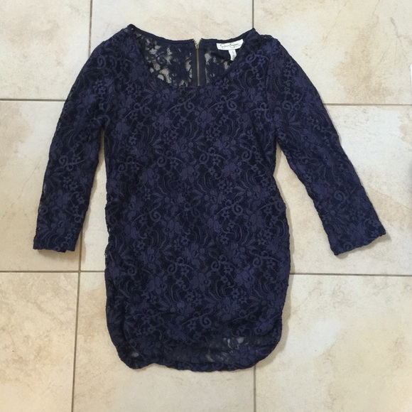 Jessica Simpson maternity lace royal blue shirt