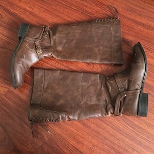 ModCloth brown leather riding boots
