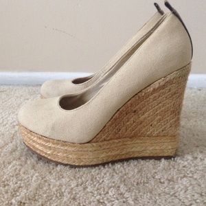 Canvas cream wedges by Aldo