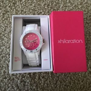 Xhilaration White Watch W/Pink Face
