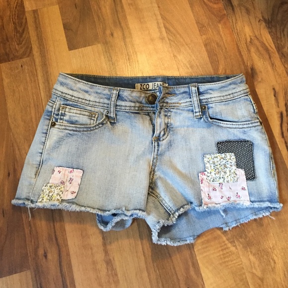 Patched Shorts
