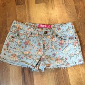 Floral Jean Shorts