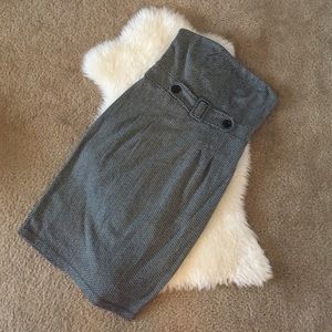 Strapless midi dress