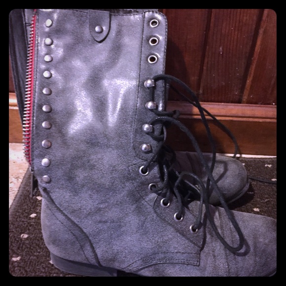Gray boots