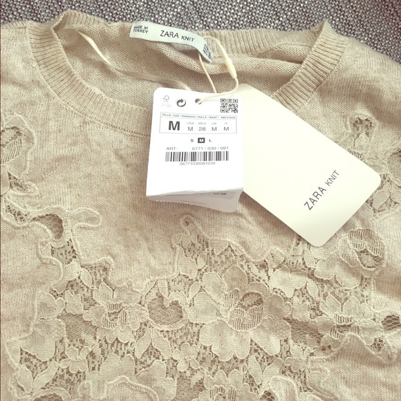 Host Pick 🌺🌺Zara Cream Sweater Sz M NWT