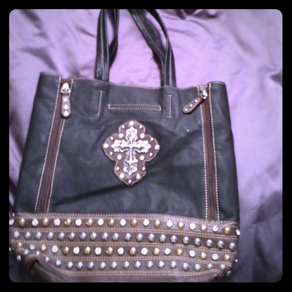 Texas leather purse