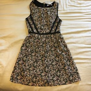 Floral zipper back dress