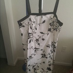 black and white dress