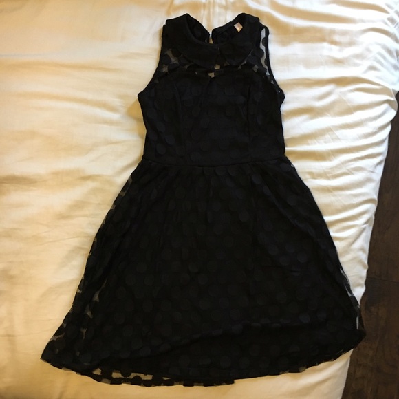 Black polka dot pinup dress