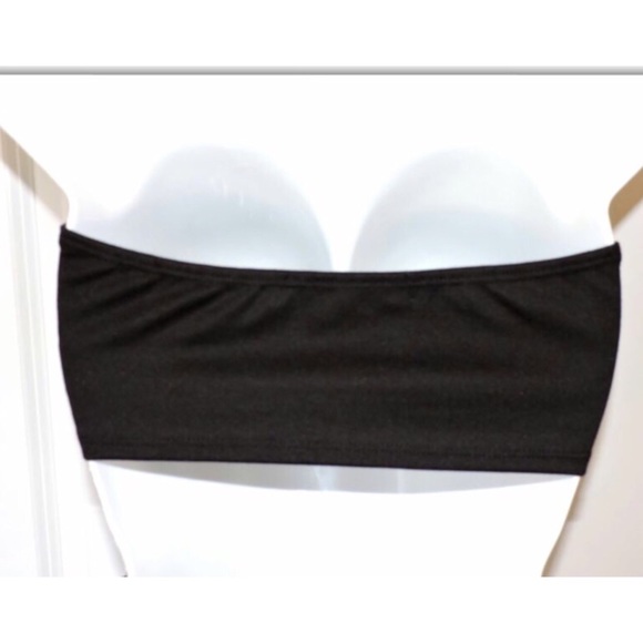 🌞SALE 🌞 Black crochet bandeau top Sz M or L - Picture 4 of 4