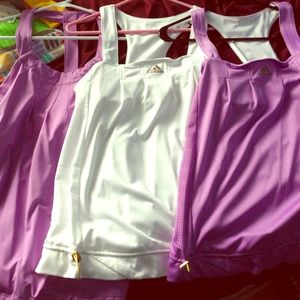 Set of 3 adidas workout tanks