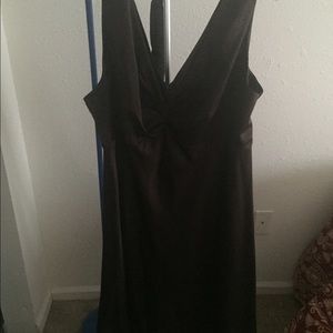 CK chocolate brown satin dress, size 22