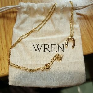 WHEN 14k Gold Necklace Lucky Horseshoe