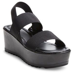 Black platform shoes