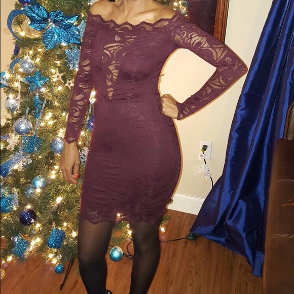 H&M Burgundy Dress
