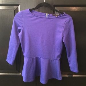 Blueish purple peplum shirt