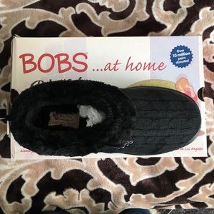 BOBS black memory foam slippers! Women's Size 7!