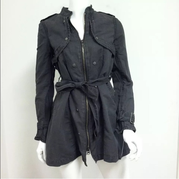 Free People Military Washed Black