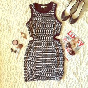 Black and white body con dress