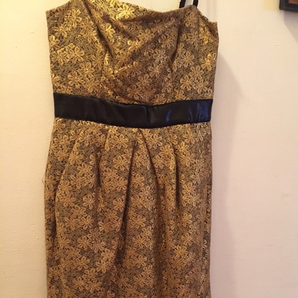 Gold and Black Dress