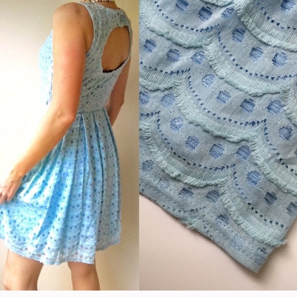 Closet Clear: NWT 🔖 HP Blue Scallop Dress - Picture 3 of 4