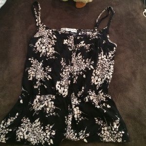 Black flower pattern shirt