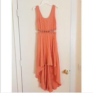 Coral Peach Summer Dress