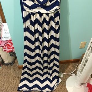 Strapless maxi dress