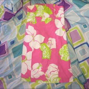 Lilly Pulitzer strapless shift dress