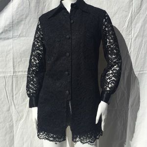 Fabulous 1960's lace jacket tunic top. Vintage