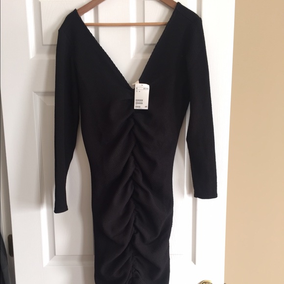 H&M ruched dress