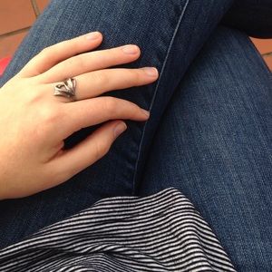 Antique 925 Sterling Silver Accent Ring