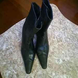 Black boots not leather