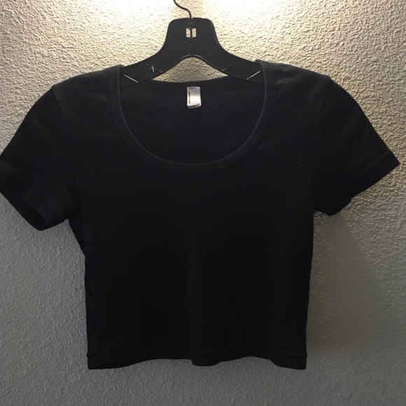 American Apparel black crop top