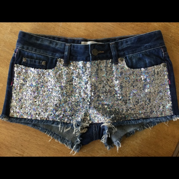 Pink denim shorts size 2