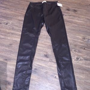 Abercrombie&Fitch brown leather leggings size M