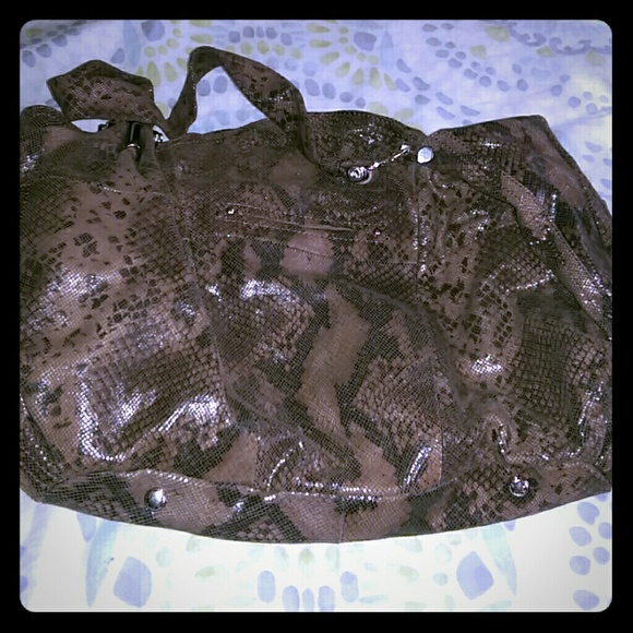 Sale Today!! B Mackowsky brown snake print purse!