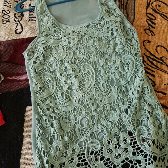 Light green dressy tank top